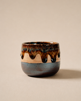 Komorebi 8 oz stoneware cup, Chocolate Rock glaze