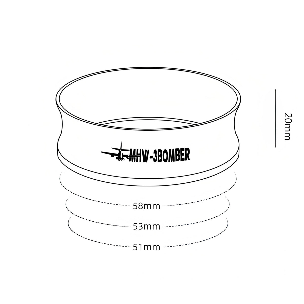 MHW-3BOMBER Espresso Magnetic Dosing Ring, Aluminum Alloy