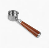 IKAPE Bottomless Portafilter, Solid Wood Handle