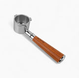 IKAPE Bottomless Portafilter, Solid Wood Handle