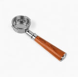 IKAPE Bottomless Portafilter, Solid Wood Handle
