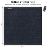 ARO Magnetic Coffee Bar Towel, 35 cm Microfiber with Magnet and Target