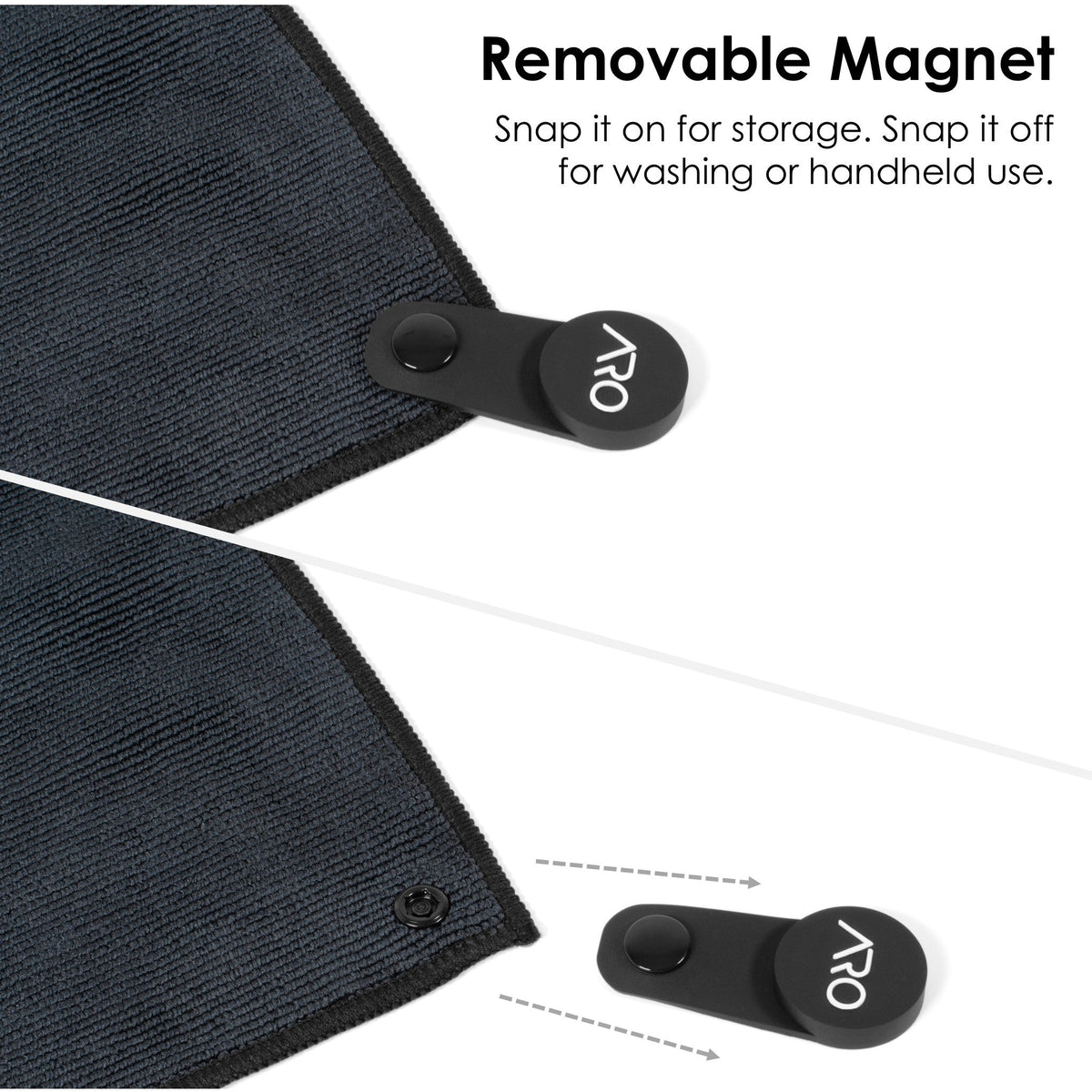 ARO Magnetic Coffee Bar Towel, 35 cm Microfiber with Magnet and Target