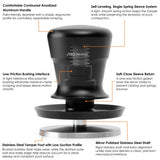ARO Auto-Level Espresso Tamper, Self-Leveling Single Spring, 54mm and 58mm