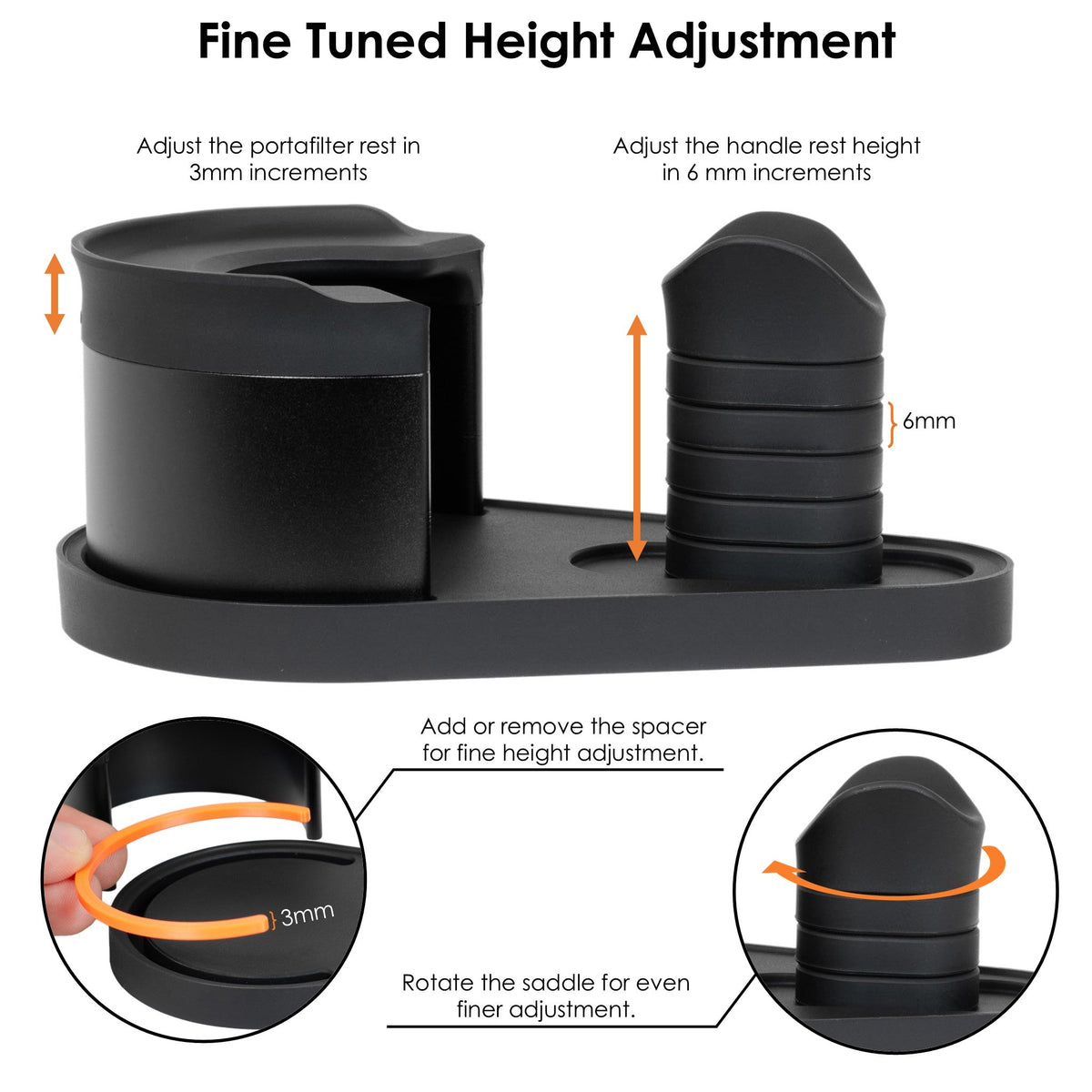 ARO PortaStand Adjustable Portafilter Stand and Puck Prep Station