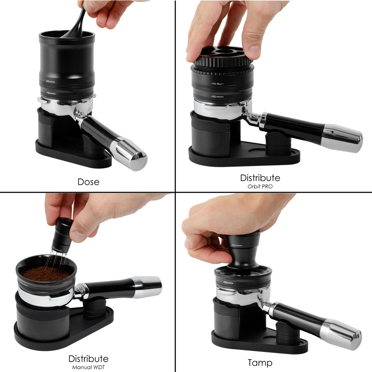 ARO PortaStand Adjustable Portafilter Stand and Puck Prep Station