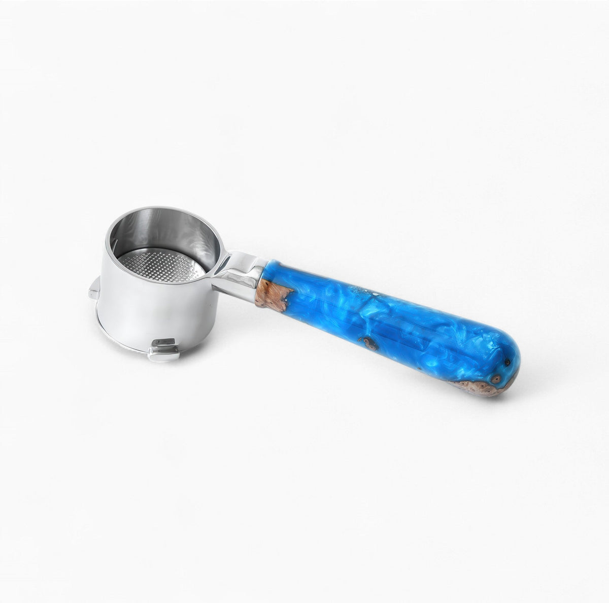 Feepie Bottomless Portafilter, Walnut and Resin Handle