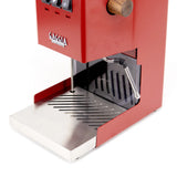 Extended low profile drip tray in brushed finish, fitted to a Gaggia Classic