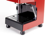 Wooden feet in black stained ash fitted to a Gaggia Classic