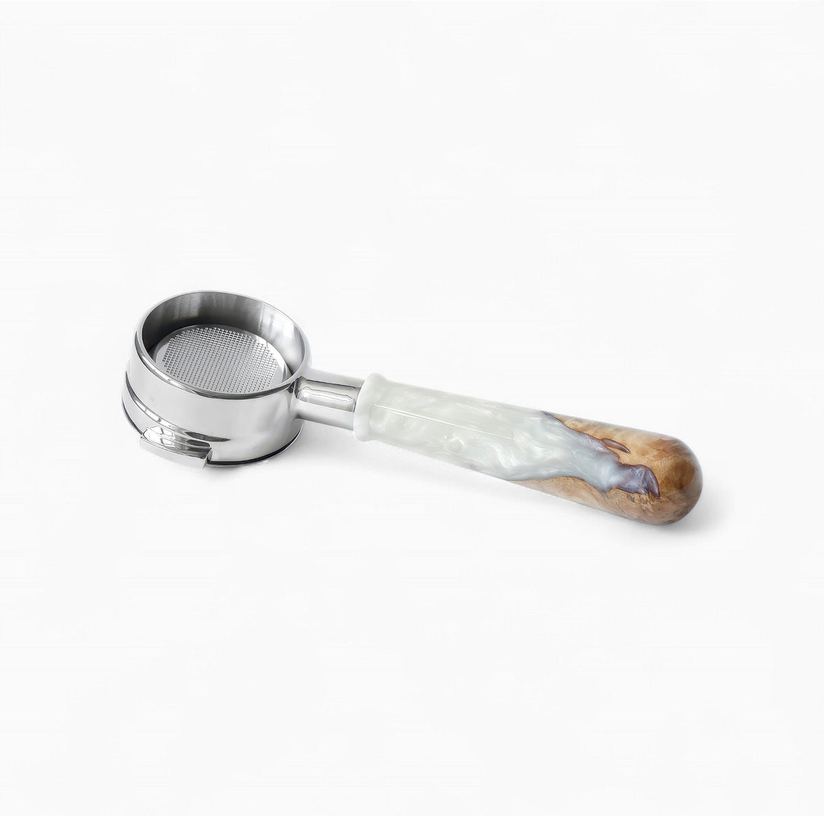 Feepie Bottomless Portafilter, Walnut and Resin Handle