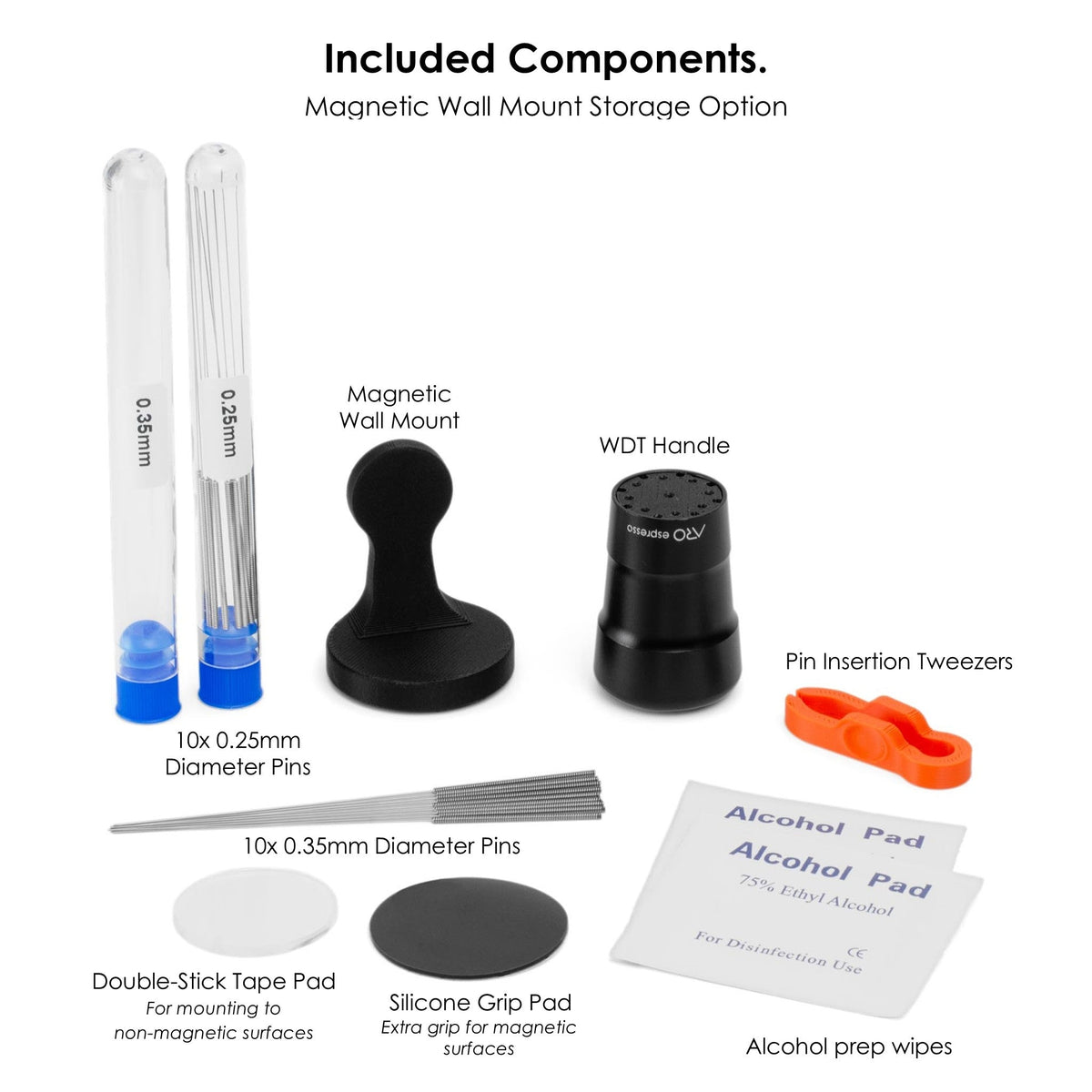 ARO Manual WDT v2 Espresso Distribution Tool, Magnetic Stand or Wall Mount