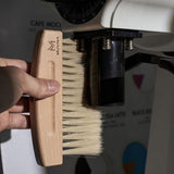 MUVNA Beech Cleaning Brush and Magnetic Dustpan Set