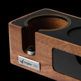 Walnut Espresso Tamping Station with Knock Box, 51 / 54 / 58 mm