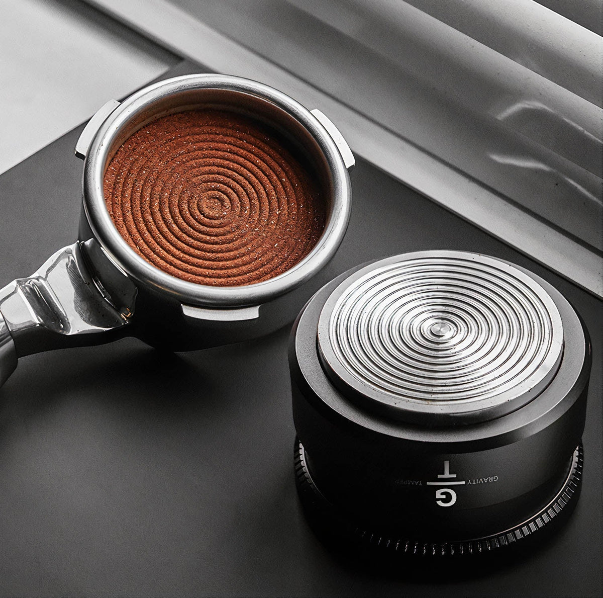 Gravity Espresso Tamper or Distributor, Wood Handle