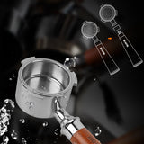 IKAPE Bottomless Portafilter, Solid Wood Handle