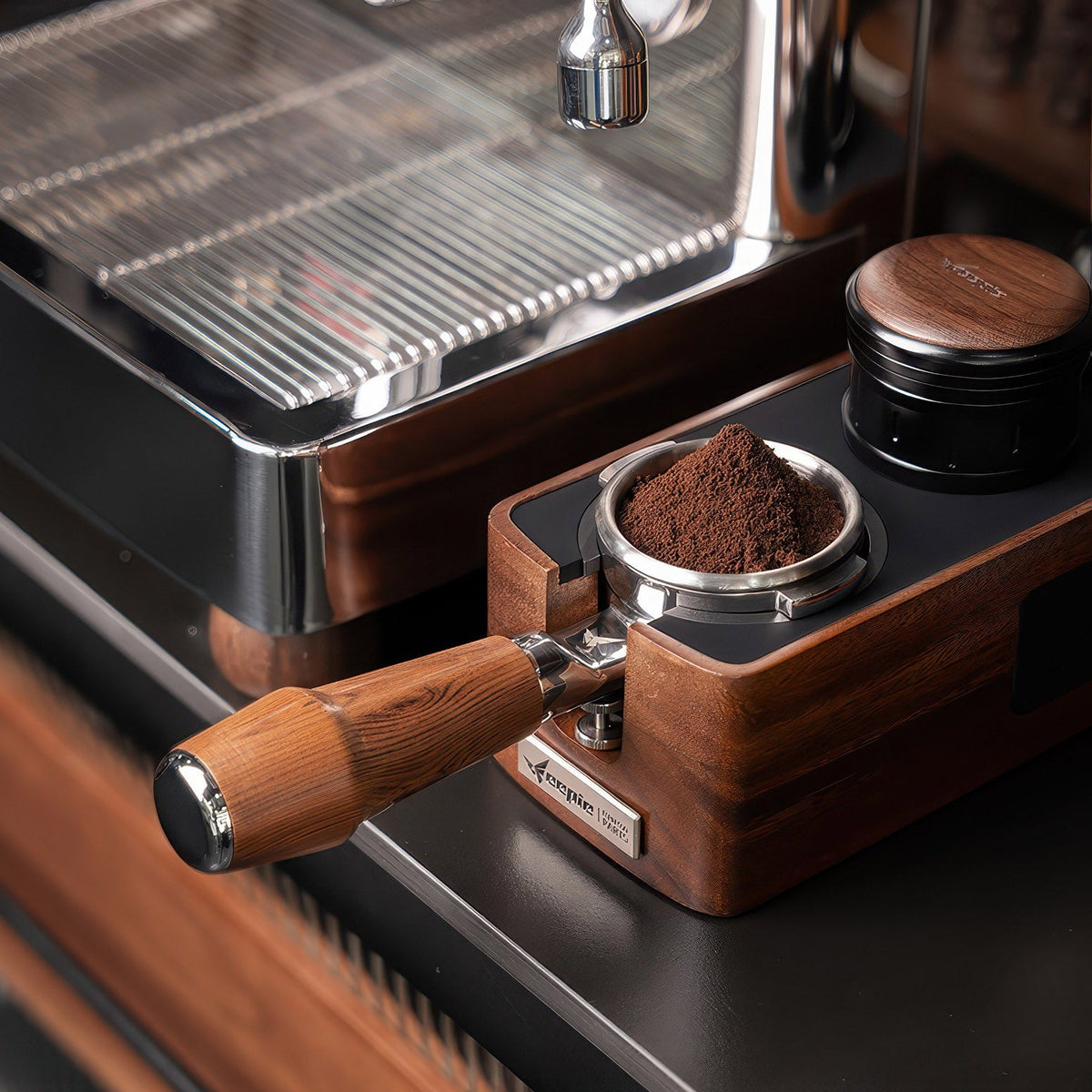 Feepie Naked Portafilter, Rosewood Handle 58mm
