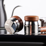Espresso Distributor, Adjustable Depth, Walnut Handle