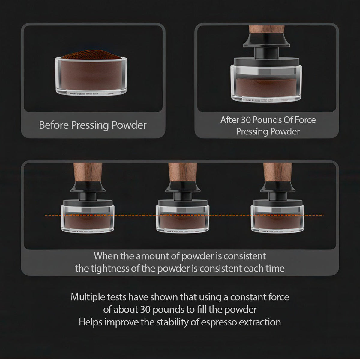 Feepie Walnut Constant Force Tamper