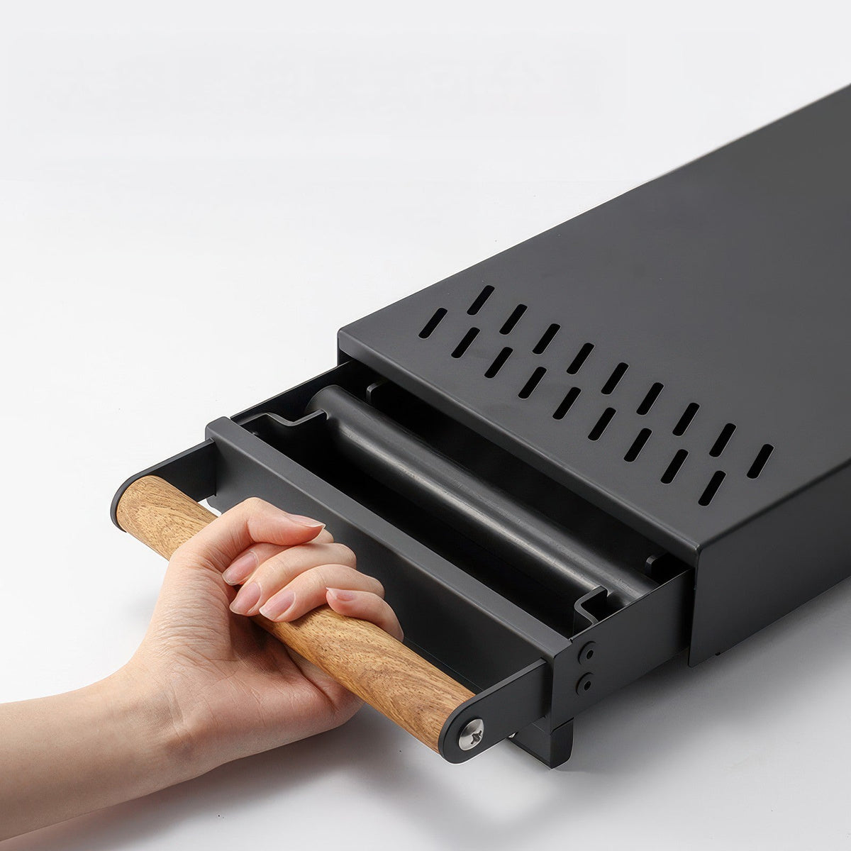 Drawer Knock Box with Wood Handle