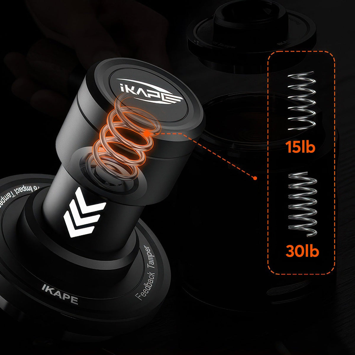 IKAPE Impact Mini Tamper, Spring Loaded