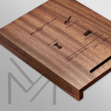 MUVNA Walnut Tamper Mat with Silicone Surface