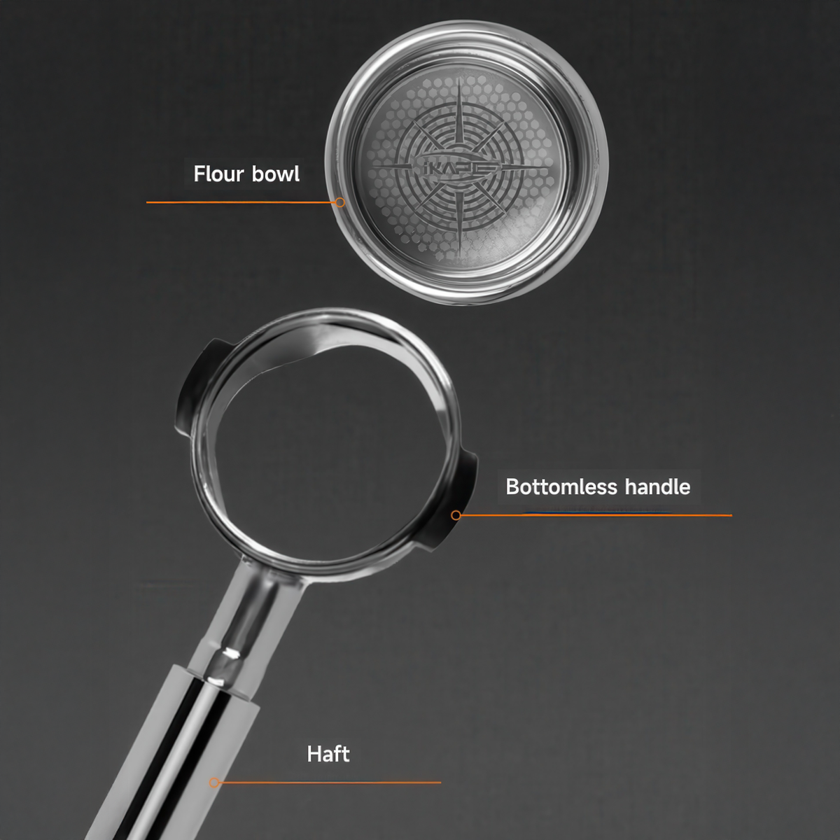 IKAPE Openwork Bottomless Portafilter