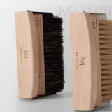 MUVNA Beech Cleaning Brush and Magnetic Dustpan Set