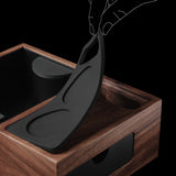 Walnut Espresso Tamping Station with Knock Box, 51 / 54 / 58 mm
