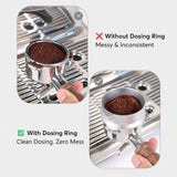 Dosing Ring for Breville 54 mm Portafilters, Aluminum or Stainless Steel