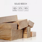 MUVNA Beech Cleaning Brush and Magnetic Dustpan Set
