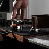MUVNA Walnut Tamper Mat with Silicone Surface