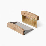 MUVNA Beech Cleaning Brush and Magnetic Dustpan Set