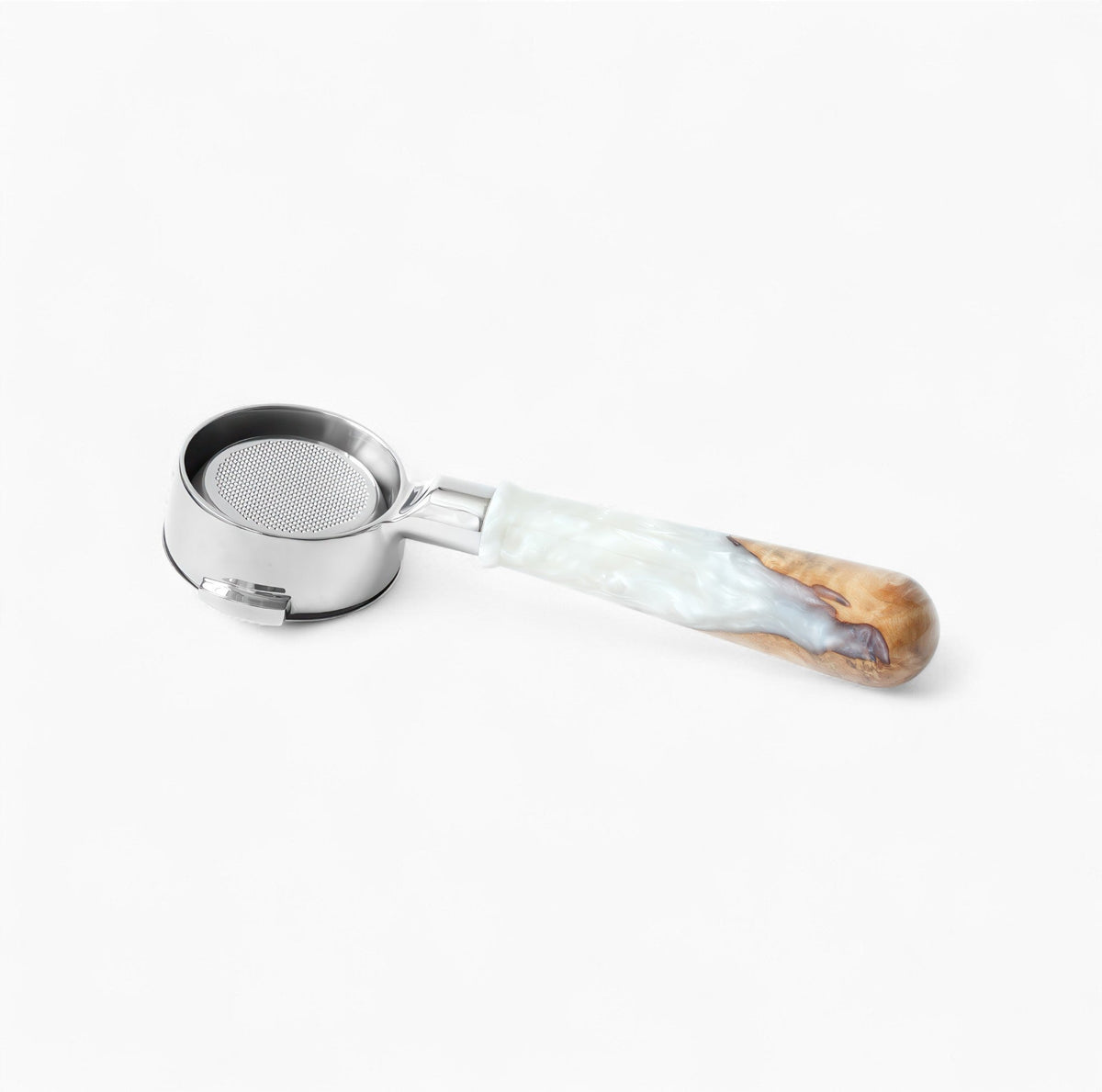 Feepie Bottomless Portafilter, Walnut and Resin Handle