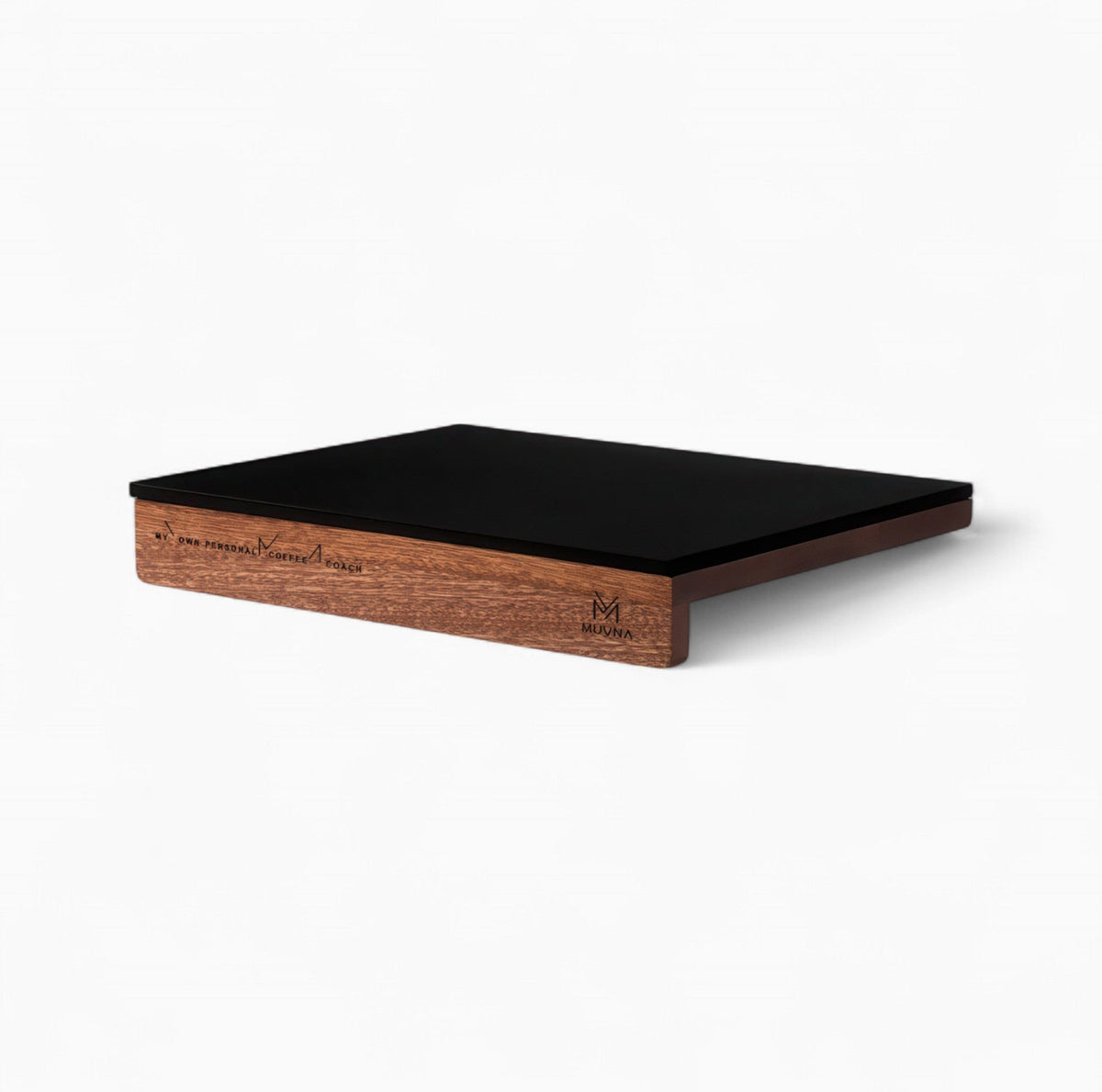 MUVNA Walnut Tamper Mat with Silicone Surface