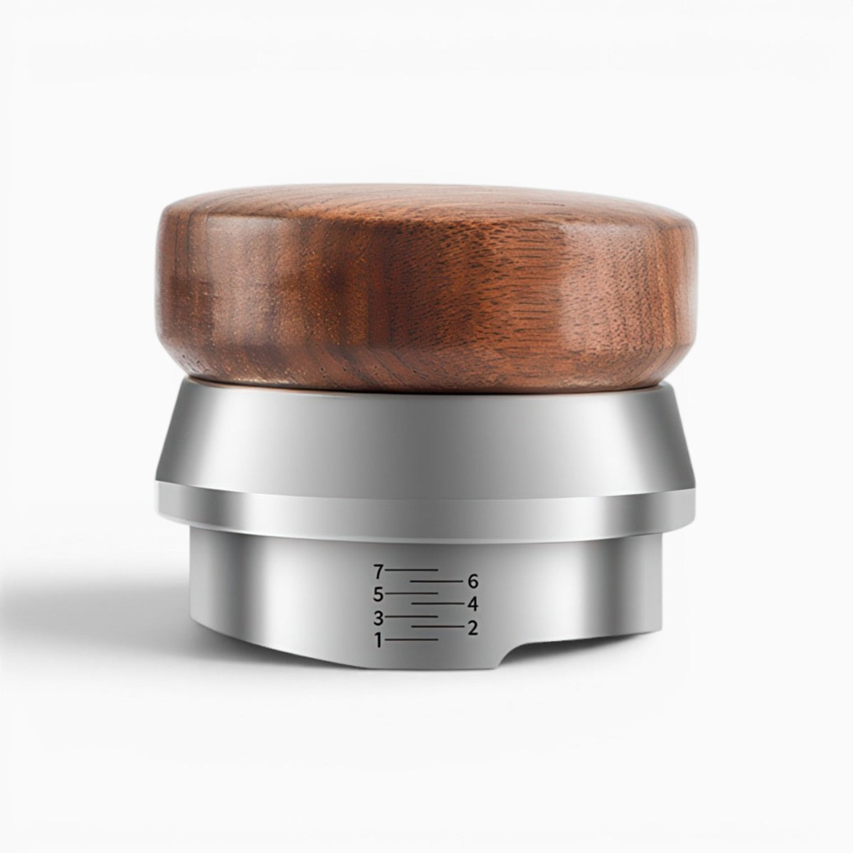 Espresso Distributor, Adjustable Depth, Walnut Handle